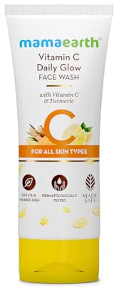 Mamaearth Vitamin C Face Wash for Skin Illumination | Controls Excess Oil & Retains Moisture | Turmeric Blend to Exfoliate Dead Cells & Make Skin Radiant & Healthy | 100ml