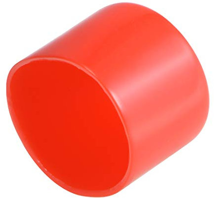 sourcing map 4 Stück Gummi Endkappen 48mm Innendurchm. Gummikappen Runde Schutzkappen Gummi Abdeckung Stopfen Möbelgleiter Bolzen Gewindeschutz für Schrauben Rohr Stuhlbeine, Rot