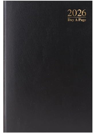 a4 diary 2026 day per page - Black