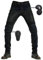 SHUOJIA Hombre Motocicleta Pantalones Jeans Con Protección Motorcycle Biker Pant 4 X Equipo De Protección, Pantalones De Carreras Profesionales Transpirables De Verano (Black,XL)