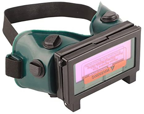 Solar-Schweißbrille, Schweißerbrille Automatisch Solar-Augenmaske Solar Automatische Verdunkelung Automatisch Dimmbare Flüssigkristall-Schweißmaske(Dunkelgrün)