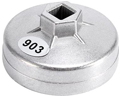 Ouitble Ölfilterschlüssel, 74 Mm, 14 Rillen, Aluminium, Ölfilterschlüssel, Steckschlüssel-Entferner, Werkzeug 903 Silber, Für Golf,Jetta,FIAT,Benz