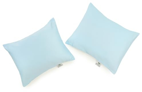 NATURECA Uppsättning av 2 kuddöverdrag för småbarnskuddar – 100 % bomullssatin, barnörngott, kuddöverdrag för babykuddar, 30 x 40 cm