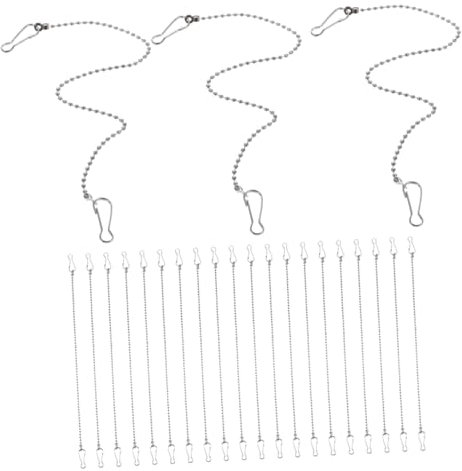 SOLUSTRE 24stücke Teiliges Edelstahl Aufhängungsketten Mit Haken Robuste Werbe Pflanzen-aufhängeketten Für Supermarkt Gartendeko Vogelhäuser Und Posterhalter Einfache Montage Wetterfest