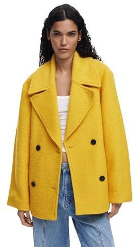 Desigual COAT_SHORTCOLOR, 8006 MUSTARD, XL