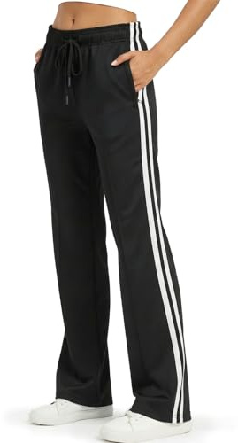 Zylioo Pantalones de chándal de pierna extra larga para mujer, pantalones deportivos de pierna ancha, pantalones altos para mujer, pantalones de chándal para correr, pantalones de entrenamiento