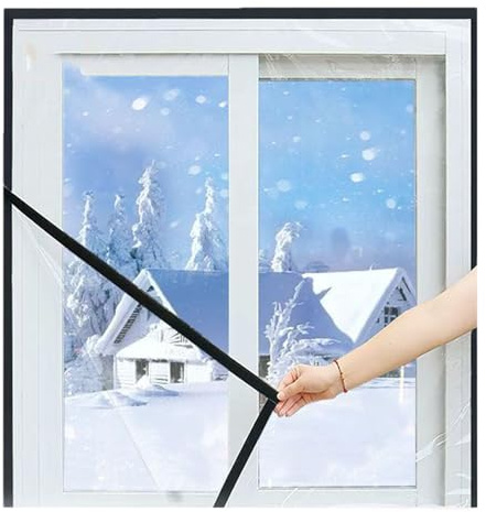 Film de Protection Solaire pour Fenêtre Crochet et Attaches en Polaire Double Vitrage Économie D'énergie pour Maison Voiture e Véranda Bureau(120x120 cm-47.2x47.2 in)