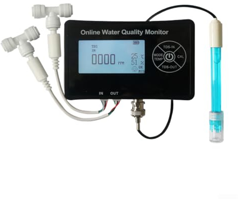 Kit portatile per test dell'acqua, misuratore di pH multi-parametro con solidi disciolti totali, sensore di temperatura e umidità, analizzatore digitale della qualità dell'acqua per casa, piscina
