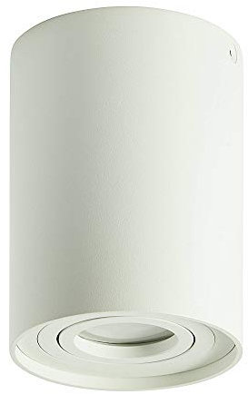 Foco LED blanco redondo 7 W GU10 230 V – Foco de techo 125 x 96 mm orientable como lámpara de bajo mueble o empotrable – Foco empotrable de techo