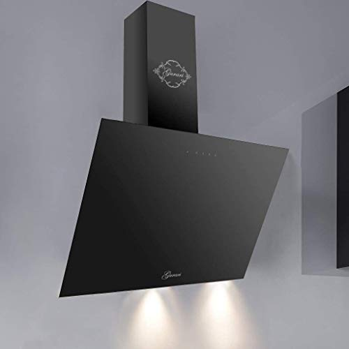 GURARI Head free hood GCH 286.6 Bl Prime, campana extractora 60 cm, cristal negro, EEK A, 1000m³/h, mando a distancia, campana de pared