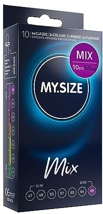 My.Size Mix Condoms Size 7, 69 mm, Standard Pack, Contains 10 Pieces