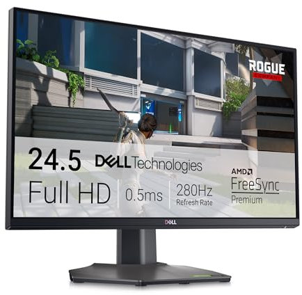 Dell G2524H 24.5 Zoll Full HD (1920x1080) Gaming Monitor, 280Hz (OC), Fast IPS, 0.5ms, AMD FreeSync Premium, NVIDIA G-SYNC Kompatibel, 99% sRGB, 2x DisplayPort, HDMI, 3x USB, 3 Jahre Garantie