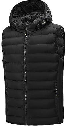 TONY BACKER Gilet Uomo Leggero Autunno Inverno Senza Maniche Giubbotto Smanicato Giacca Senza Maniche Uomo Casual (IT, Testo, XL, Regular, Regular, Nero)