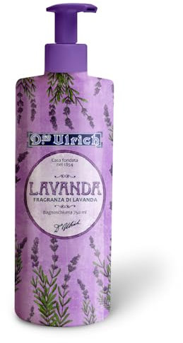 Ulrich Bagnoschiuma Lavanda, Olio di mandorla dolce ed olio essenziali di lavanda - Senza PEG, Parabeni, Senza siliconi 750ml
