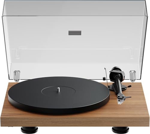 Pro-Ject Debut Evo 2, Audiophiler Plattenspieler der nächsten Generation mit Carbon Tonarm und elektronischer Geschwindigkeitsumschaltung, Made in Europe (Walnuss Echtholz)