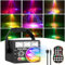 Neulriscn Disco Party Lights, Disco Lights for Parties with Remote Control, RGB LED Projector DJ Lights, Sound Activated Strobe Lights, USB Powered Stage Light for Birthday Wedding Christmas KTV Bar