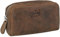 Elbleder Schlüsseletui Leder Vintage Braun mit Reißverschluss - Echtleder Schlüsseltasche für Damen & Herren mit 2 Schlüsselringe - Key Bag mit Zip Münzfach - Polo 117 VBR