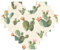 Rompecabezas de bloques de ladrillos con forma de corazón con diseño de cactus en 3D, decoración del hogar