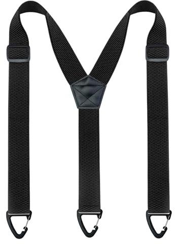 ZALAOR Hidden Braces Suspender for Men: Y Shaped Adjustable Black Braces - Suspenders for Mens Under Clothes with 3 Plastic Mountaineering Buckles