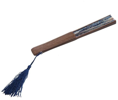 Ventilatore giapponese - Ventilatore pieghevole a mano | Ventilatore a mano pieghevole | Design a motivo a onde eleganti | Manico del processo di macinazione confortevole | Decorativo e funzionale per