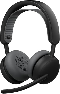 Logitech Zone Wireless 2 ES - Noise-Canceling Wireless Headset with Adaptive Hybrid ANC, Bluetooth - Black