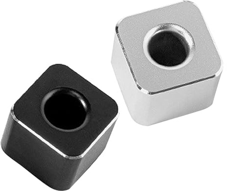 SEWACC Portalápices Cuadrado Individual de Aluminio Soporte Metálico Minimalista para Bolígrafos y Lápices Ópticos Set 2 Piezas 1 Plata 1 Negro para Oficina y Escritorio Doméstico