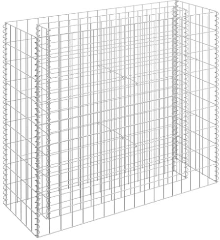 vidaXL Gabbione per Fioriera Gabbia Rete per Aiuola Accessori Arredo da Giardino Giardinaggio Orto Rialzato in Acciaio Zincato 90x30x90 cm