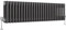 Heilmetz 3 Cast Iron Column Radiator Anthracite 300 x 1200mm, Traditional Cast Iron Style Horizontal Radiator Triple Column Radiator Central Heating Radiator