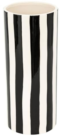 Atmosphera - Keramikvase edric schwarz & weiß h30cm