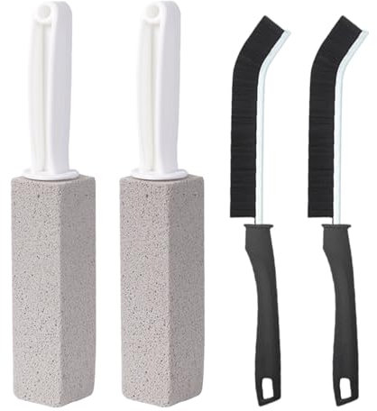 Pietra Pomice per WC, Cleaning Block, Disincrostante Pulente Vetro Espanso, Prodotti Pulizia Casa Bagno, Pulisci Water con Manico e Spazzola per Pulizia Fessure