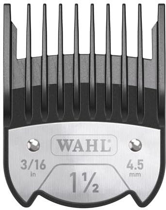WAHL Premium Magnetic Attachment Combs, #1.5, 4.5mm, Peines guía para cortapelos, accesorios para cortapelos y recortadoras, negro, Kuno, Chromstyle, Genio