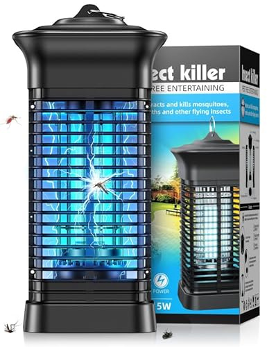 Insektenvernichter Elektrisch, Mückenlampe Innen Wasserdicht IPX4 Fliegenfalle Elektrisch Mosquito Killer, Anti Mücken Lampe für Outdoor Schlafzimmer Haus Patio Hinterhof