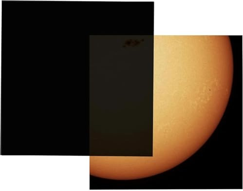 Absolute Eclipse Filtre Solaire Telescope, Jumelles et Appareil Photo | Film Solaire DIY a Decouper pour Eclipse et Photo du Soleil | OD 5.6 | Teste ISO 12312-2 | 100 x 100 mm