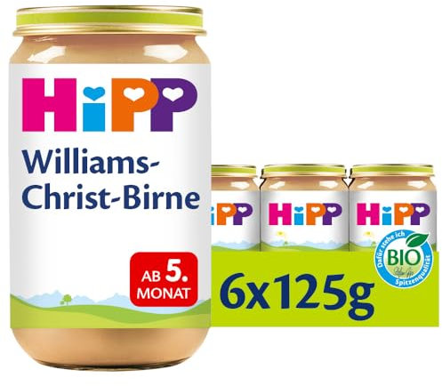 HiPP Früchte Williams-Christ-Birne, 6er Pack (6 x 125 g)