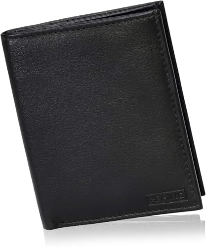 HEMING Cartera Delgada para Hombre, Soporte Minimalista para Tarjetas de crédito, Capacidad para hasta 12 Tarjetas y Billetes, Tarjeta de crédito y Billetes de Banco de Piel auténtica Suave, Cartera