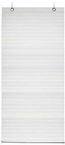 Gardinia Plissee zum Aufhängen, Blickdichtes Faltrollo, Alle Montage-Teile inklusive, Plissee Lilly, Weiß, 40 x 130 cm (BxH)
