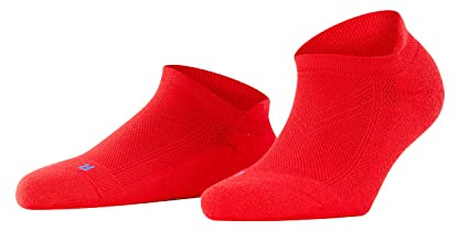 FALKE Cool Kick Sneaker W Sn morbidi traspiranti asciugatura rapida bassi tinta unita 1 paio, Calzini corti Donna, Rosso Fire 8150-O, 39-41