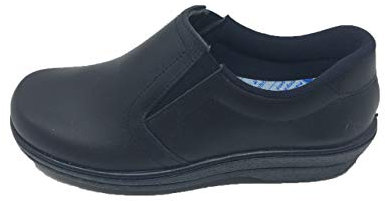 Percla Zapatos/Piel/Mujer/Cuña 3cm/Cierre elástico/Color Marino/Talla 35