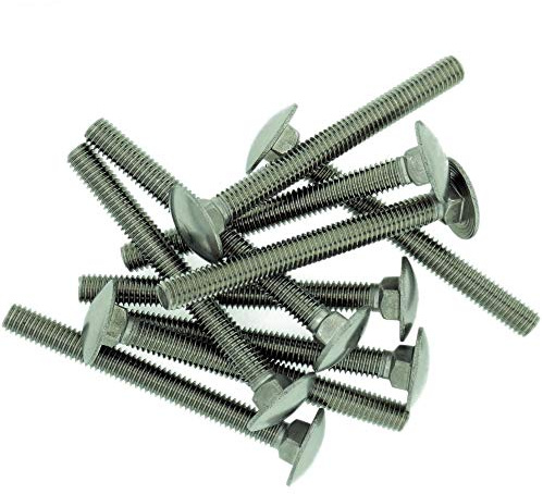 M10 (10mm x 50mm) Cup Square Carriage Bolt (Fully Threaded) - Stainless Steel (A2) (Pack of 10)