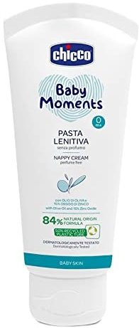Chicco Baby Moments Pasta Lenitiva, Pasta per il Cambio, con Ossido di Zinco e Olio d'Oliva, 0+ Mesi - 100 ml