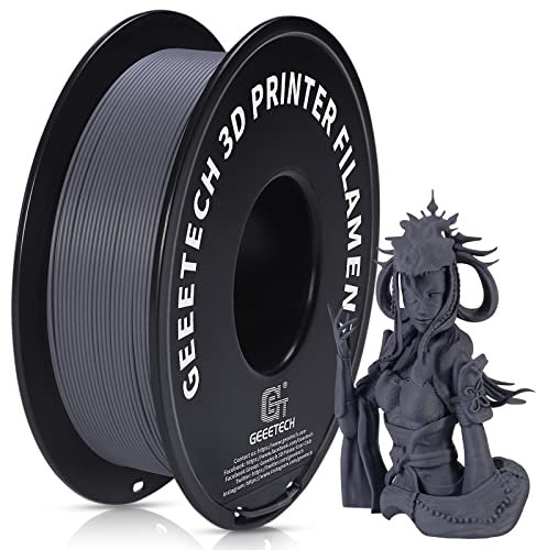 GEEETECH Matte PLA Filament, 3D Drucker PLA Filament 1kg Spool, Genauigkeit +/- 0,03mm, dunkelgrau