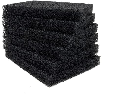 ALEGI Aquarium Bio Sponge Fitler Media, 6.28 x 5.5 x 0.78 Inch Fish Tank Filter Cartridge Filter Foam Pad Inserts for ML350 (6 Pack)