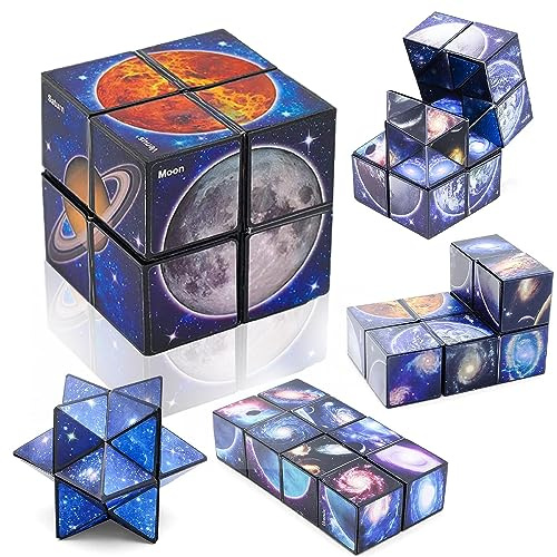 Star Cube Magique Magic Cube，2 en 1 Ciel étoilé Cube Magique Infinity Cube，Jouets Jeux à partir de 6 7 8 9 Ans Garçons Enfants
