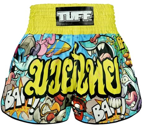 Tuff Sport Muay Thai-Box-Shorts, Retro-Stil, klassisch, schmaler Schnitt, MMA, Kickboxen, Workout-Set, Training