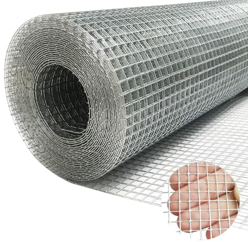 Loveerct GARDEN & HOME Hardware Cloth 1/4 Inch 16in X 20ft,23 Gauge Hot Dip Galvanized After Welded Cage Mesh Roll Square Chicken Wire Netting Rabbit Fence Snake Fencing Rodent Animals Weasel Raccoons