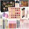 Muiefe Kit Maquillaje Mujer, Set Regalo Maquillaje Adolescentes Chica, Kit de Estuche Maquillaje Profesional Completo con Paleta Sombras de Ojos, Base de Maquillaje Líquida, Rímel, Gloss Labios