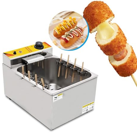 12L 1900W Hot Dog Fritös Kommersiell elektrisk Fritös Stor Kapacitet Hot Dog Fritös Maskin Kommersiell Fritös,220V