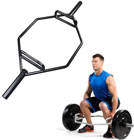 MBBTAG Hexagon Hantelstange Gewichtheber-Falle Stange Doppelgriff-Design Langhantelstange Deadlift Geeignet FüR AnfäNger Produktgewicht 7 Kg FüR Kniebeugen, Kreuzheben, Schulterheben(2.5cm)