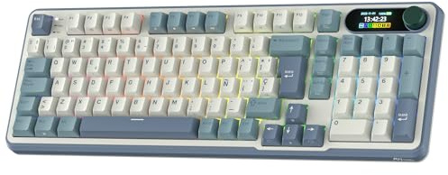 RK ROYAL KLUDGE S98ES Teclado mecánico inalámbrico Pantalla, Español