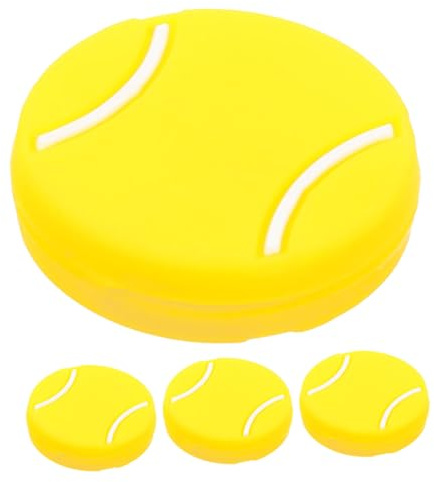 Beavorty Ammortizzatori Antivibrazioni per Racchetta da Tennis in Silicone 4 Pezzi, Smorzatore di Vibrazioni Decorativo a Forma di Pallina, Accessori Tennis per Ridurre Urti e Migliorare